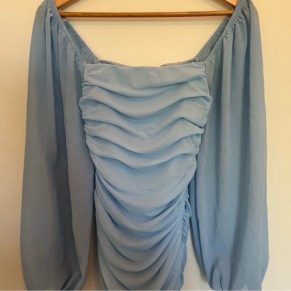 Hello Molly Bodycon Baby Blue Mini Dress Small - Picture 4 of 10